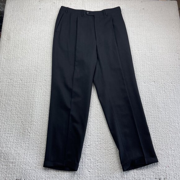 Canali Super 120s 100% Wool Men's 2-Piece Suit Jacket / Pants Black / Blue 54 R - Picture 14 of 16